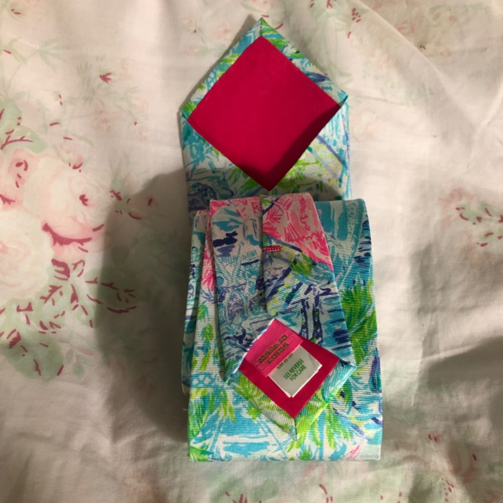 Lilly Pulitzer silk tie Bohemian Queen colorful tropical print Easter spring - Picture 3 of 10